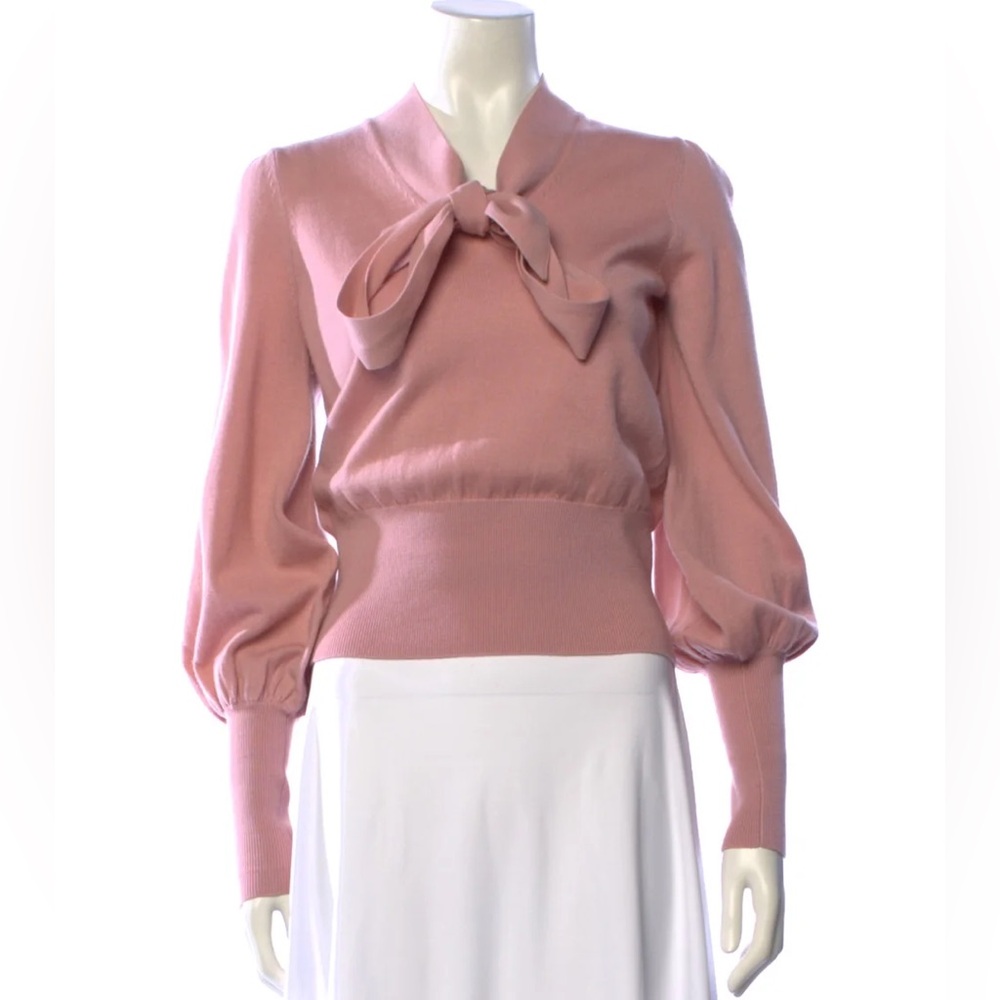 Zimmermann Merino Wool Tie Neck Sweater